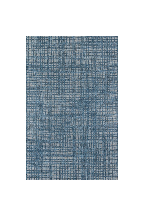 Como Polypropylene Machine Made Blue Indoor Outdoor Rug 9'10" X 13'2"