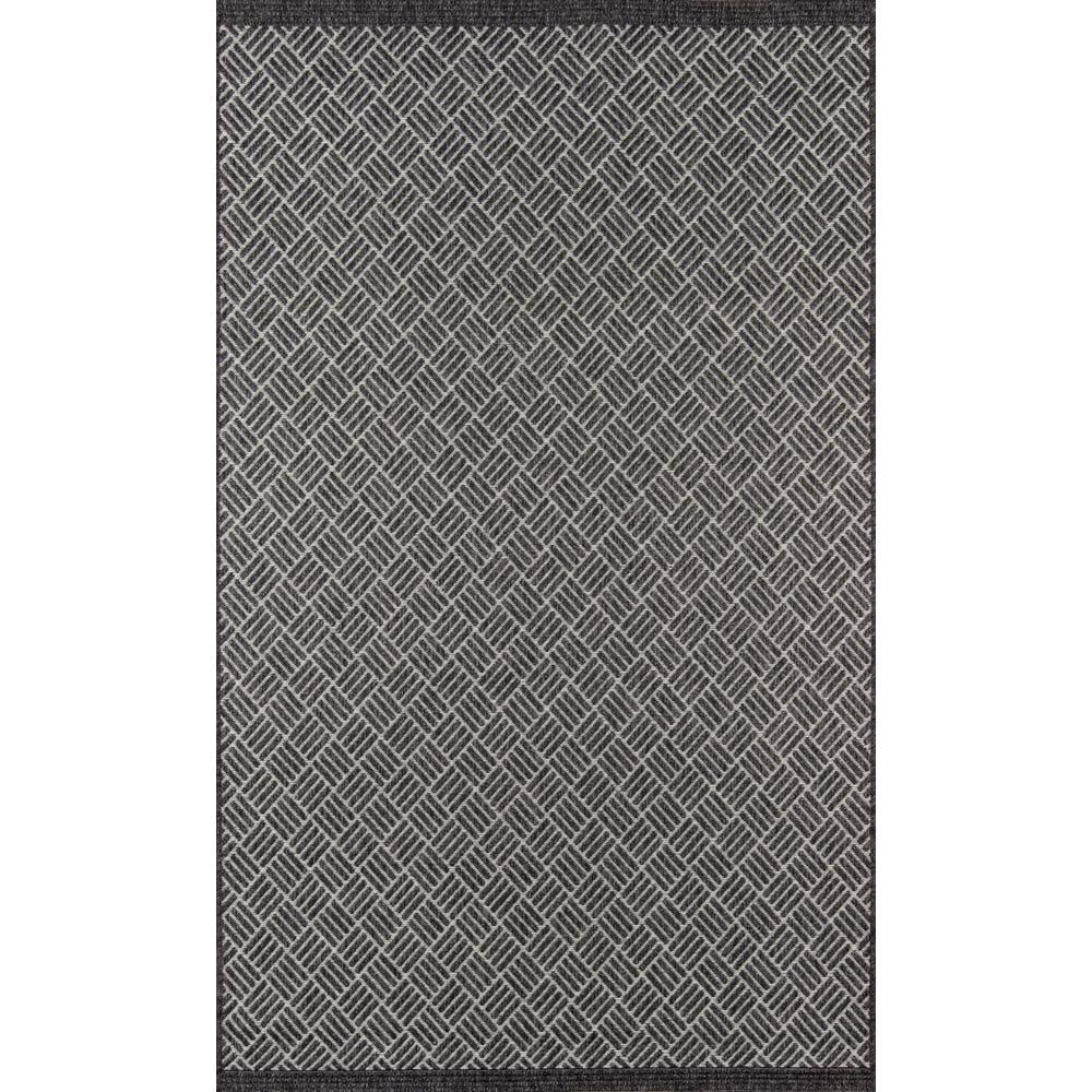 Momeni Como Polypropylene Machine Made Charcoal Indoor Outdoor Rug 9'10" X 13'2"