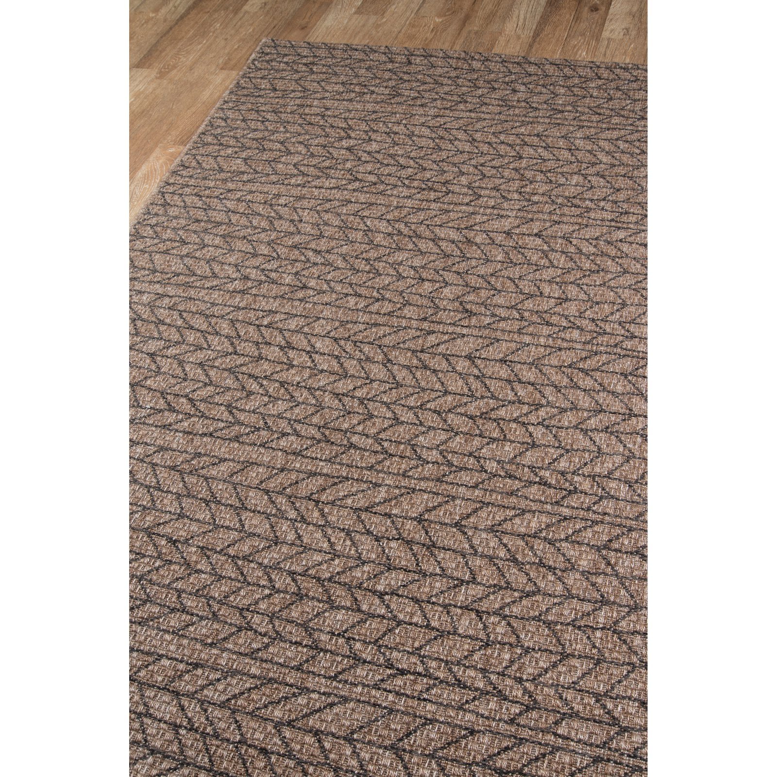 Contemporary Braided Black Geometric Synthetic Rectangular Rug