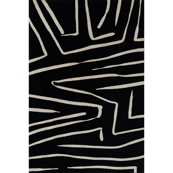 Momeni Noho Polyester Black Area Rug 3'11" X 5'7"