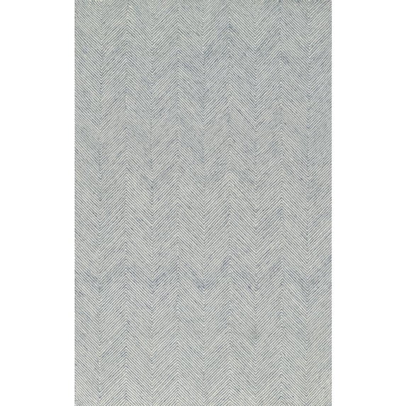Momeni Charles Hand Tufted Wool Zig Zag Blue Area Rug 2' X 3'