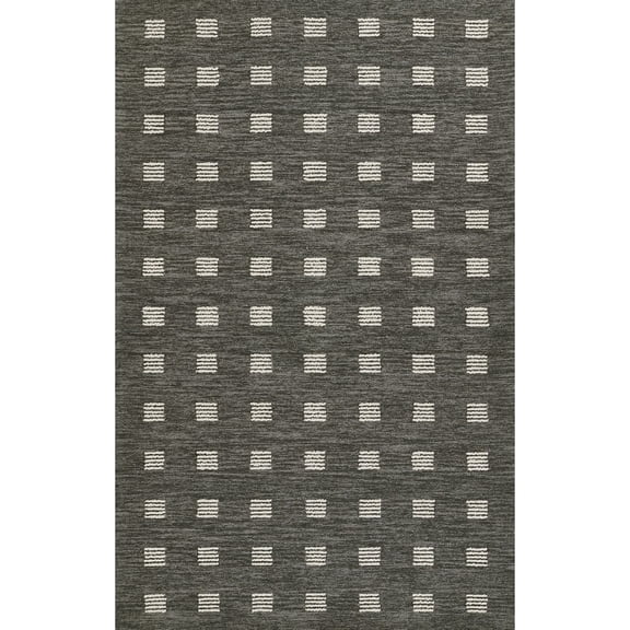 Momeni Archer Hand Tufted Wool Geometric Area Rug Charcoal - 2' X 3'