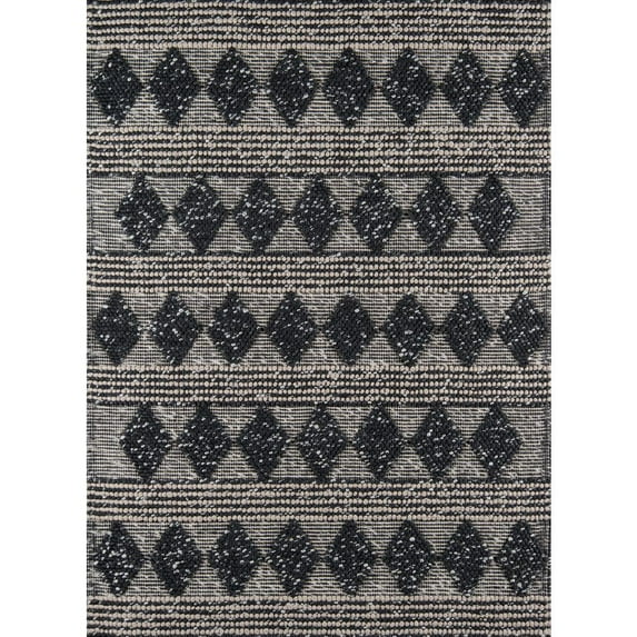 Momeni Andes Hand Woven Wool and Viscose Charcoal Area Rug 8'9" X 11'9"