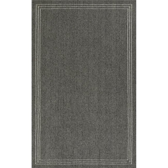 Momeni OLIVEOLI-3CHR90C0 9 x 12 ft. Oliver Hand Loomed Rectangle Area Rug, Charcoal