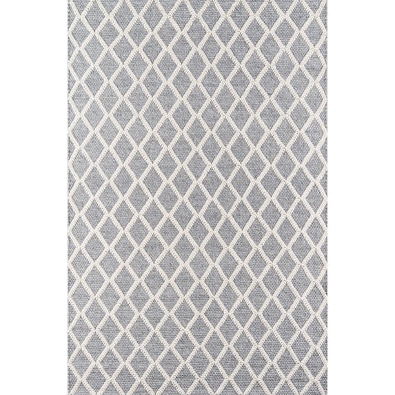 Momeni Andes Hand Woven Wool and Viscose Grey Area Rug 8'9" X 11'9"