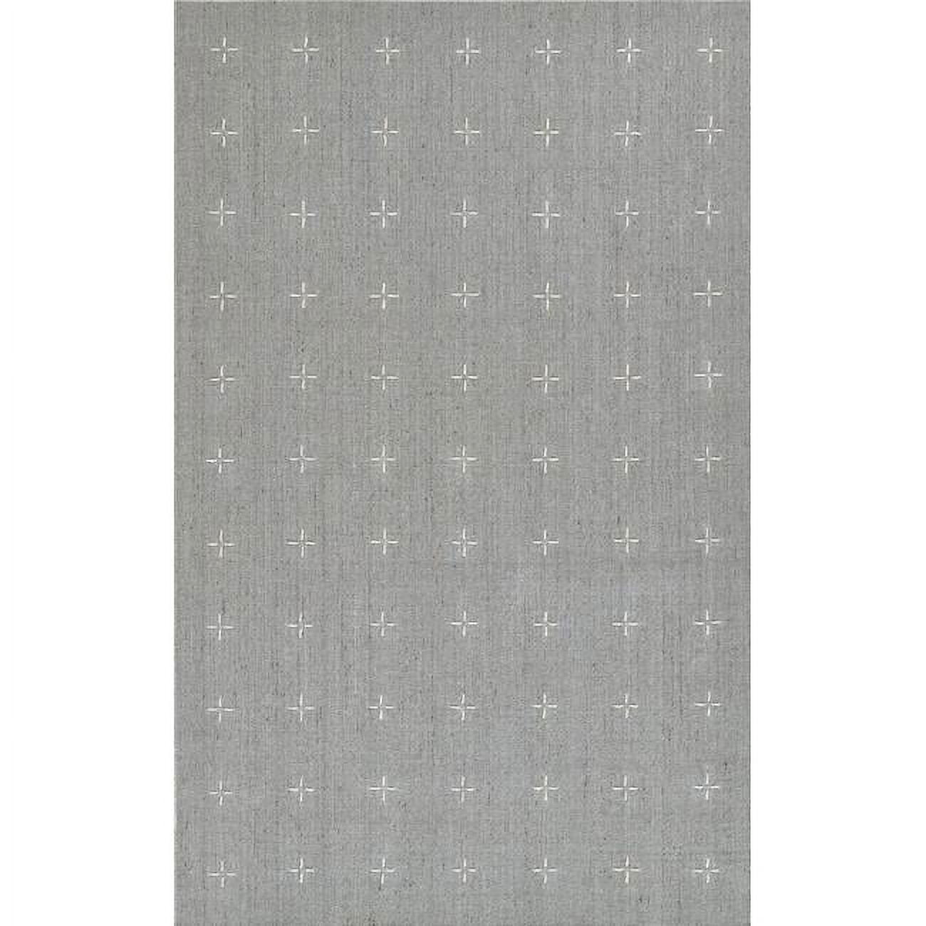 Oliver Light Blue Handloomed Wool and Viscose Rug