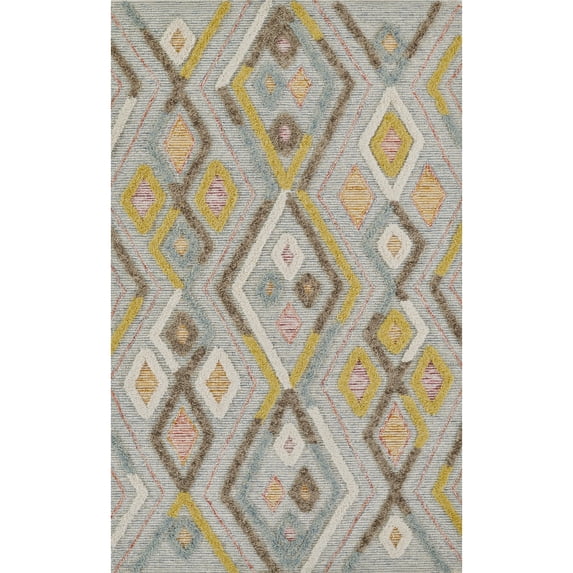 Momeni ALEGRALL-3MTI4060 4 x 6 ft. Allegro Hand Tufted Rectangular Area Rug, Multi Color