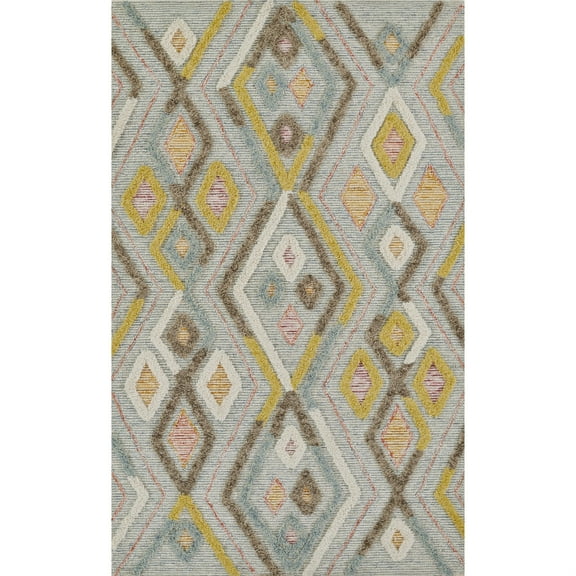 Momeni ALEGRALL-3MTI4060 4 x 6 ft. Allegro Hand Tufted Rectangular Area Rug, Multi Color