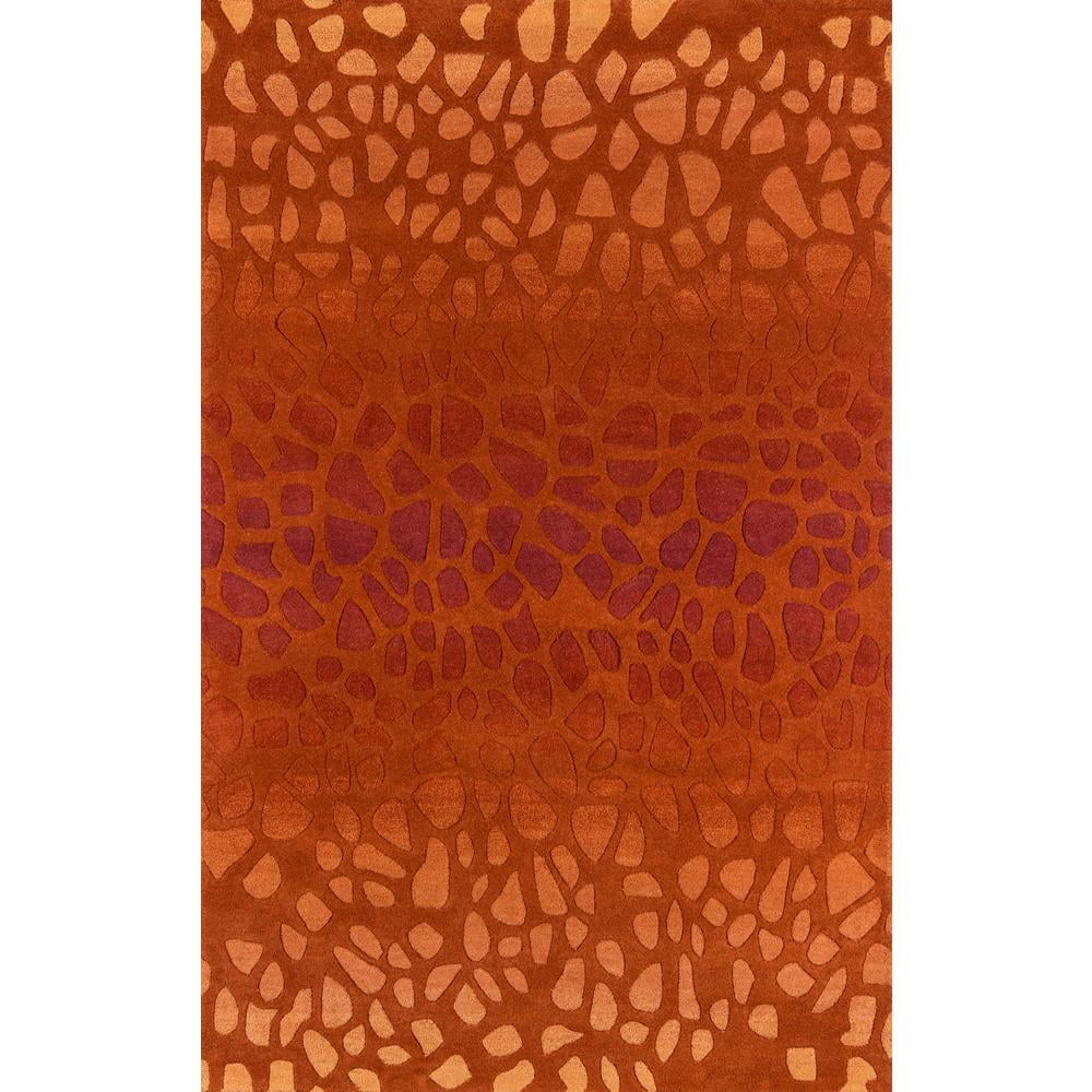 Paprika Tufted Handmade Wool Rectangular Area Rug 5' x 8'