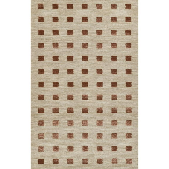 Momeni Contemporary Rectangle Area Rug, Rust, 2' X 3'