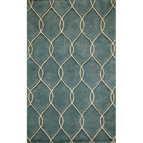 Momeni Rugs BLISSBS-12TEL3656 Bliss Collection, Hand Carved & Tufted Contemporary Area Rug, 3'6" x 5'6", Teal Blue-Color:Teal Blue,Material:Polyester