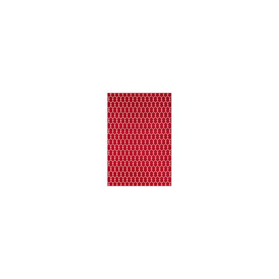 Momeni Contemporary Red Geometric Rug, Rectangle