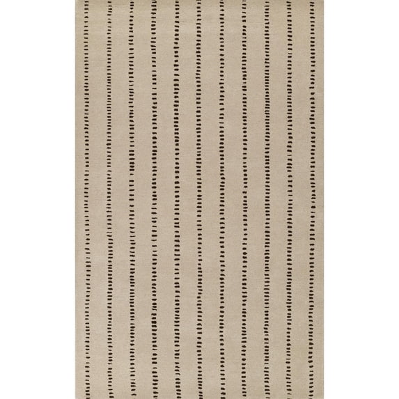 Momeni Simba Hand Tufted Wool Striped Ivory Area Rug 2'6" X 8' Runner