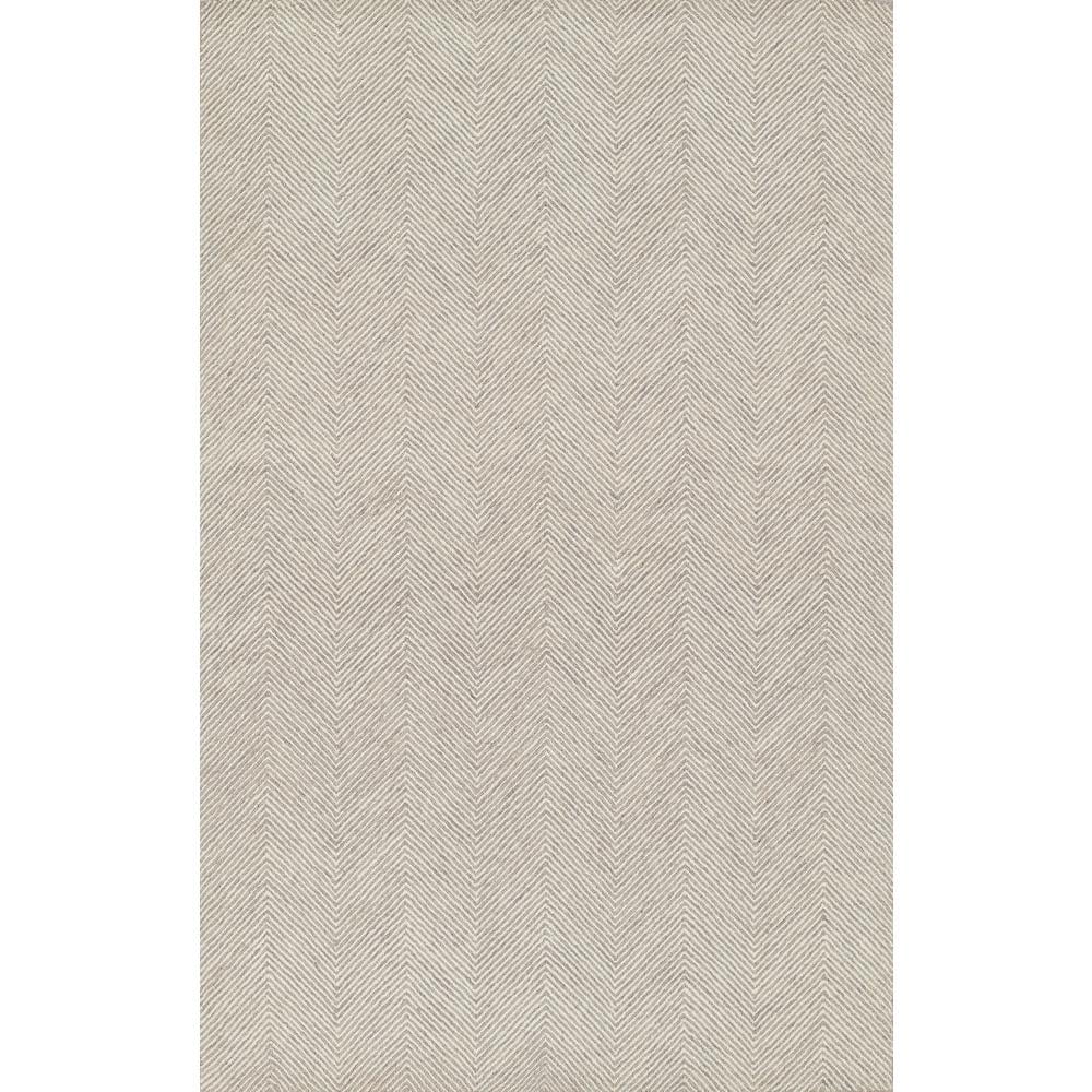 Taupe Herringbone Hand Tufted Wool Runner Rug 2'3" x 8'