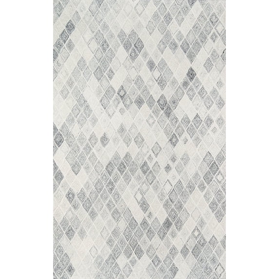 Momeni Cortland Hand Tufted Wool Grey Area Rug 8' X 10'
