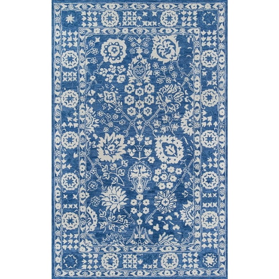 Momeni Cosette Wool Hand Tufted Blue Area Rug 3'6" X 5'6"