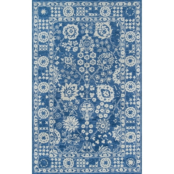 Momeni Cosette Wool Hand Tufted Blue Area Rug 8' X 11'