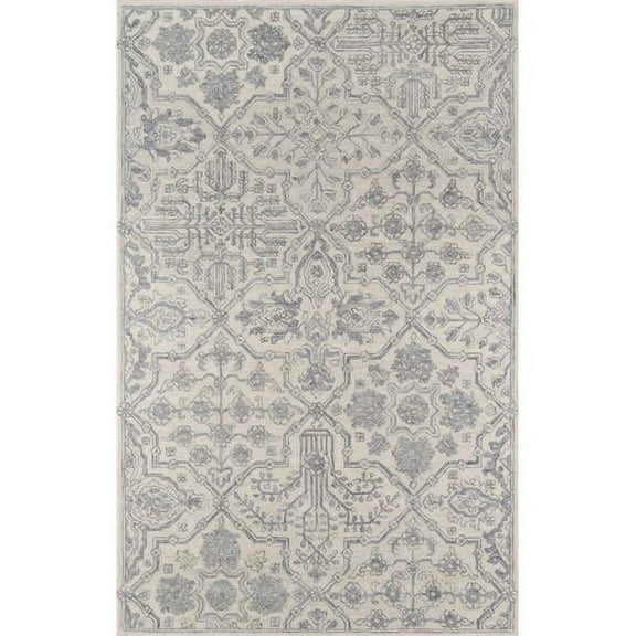 Momeni Cosette Wool Hand Tufted Grey Area Rug 5' X 8'