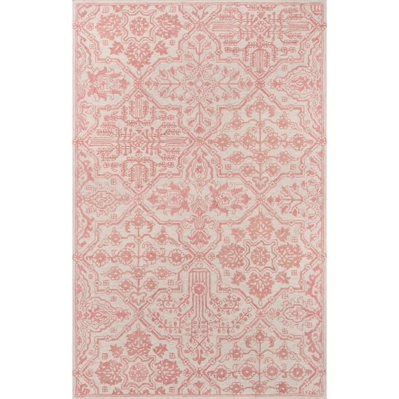 Momeni Cosette Hand Tufted Wool Traditional Area Rug Pink 8' x 11' 8' x 10' Indoor,Accent,Handmade Beige Rectangle