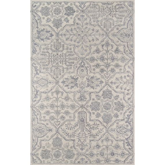 Momeni Cosette Wool Hand Tufted Grey Area Rug 7'6" X 9'6"