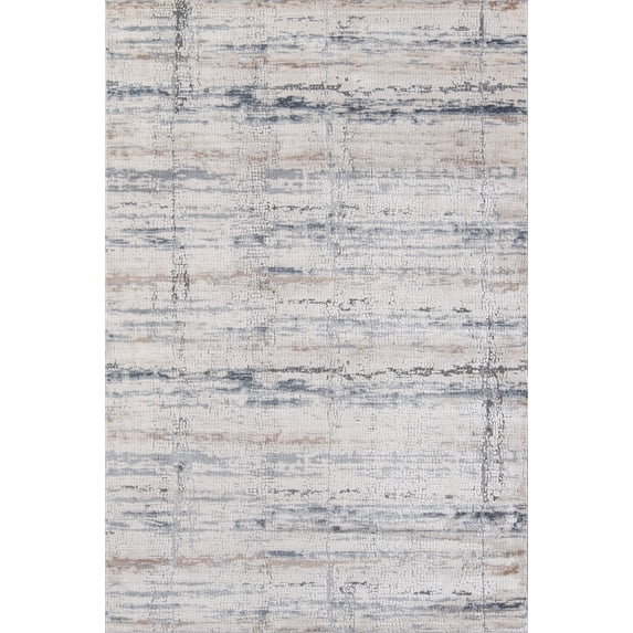 Momeni Dalston Machine Made Polypropylene and Polyester Grey Area Rug 6'7" X 9'6"