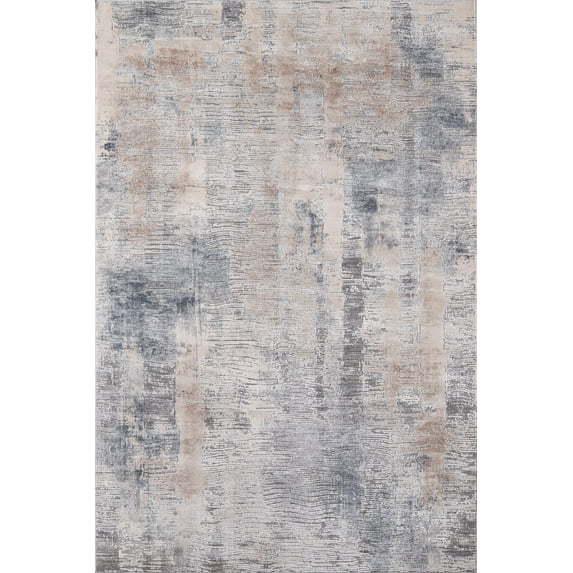 Momeni Dalston Machine Made Polypropylene and Polyester Grey Area Rug 7'10" X 10'10"