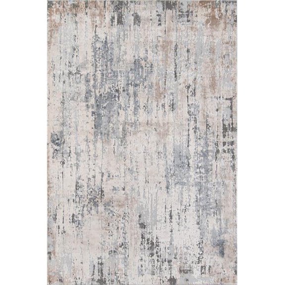 Momeni Dalston Machine Made Polypropylene and Polyester Grey Runner 2'3" X 7'6"