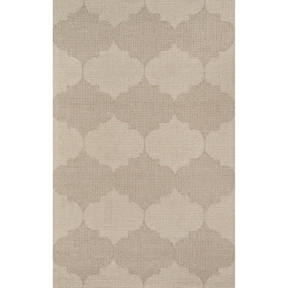Momeni  Delhi Hand Tufted Wool Contemporary Geometric Area Rug 4' X 6' 4' x 6'