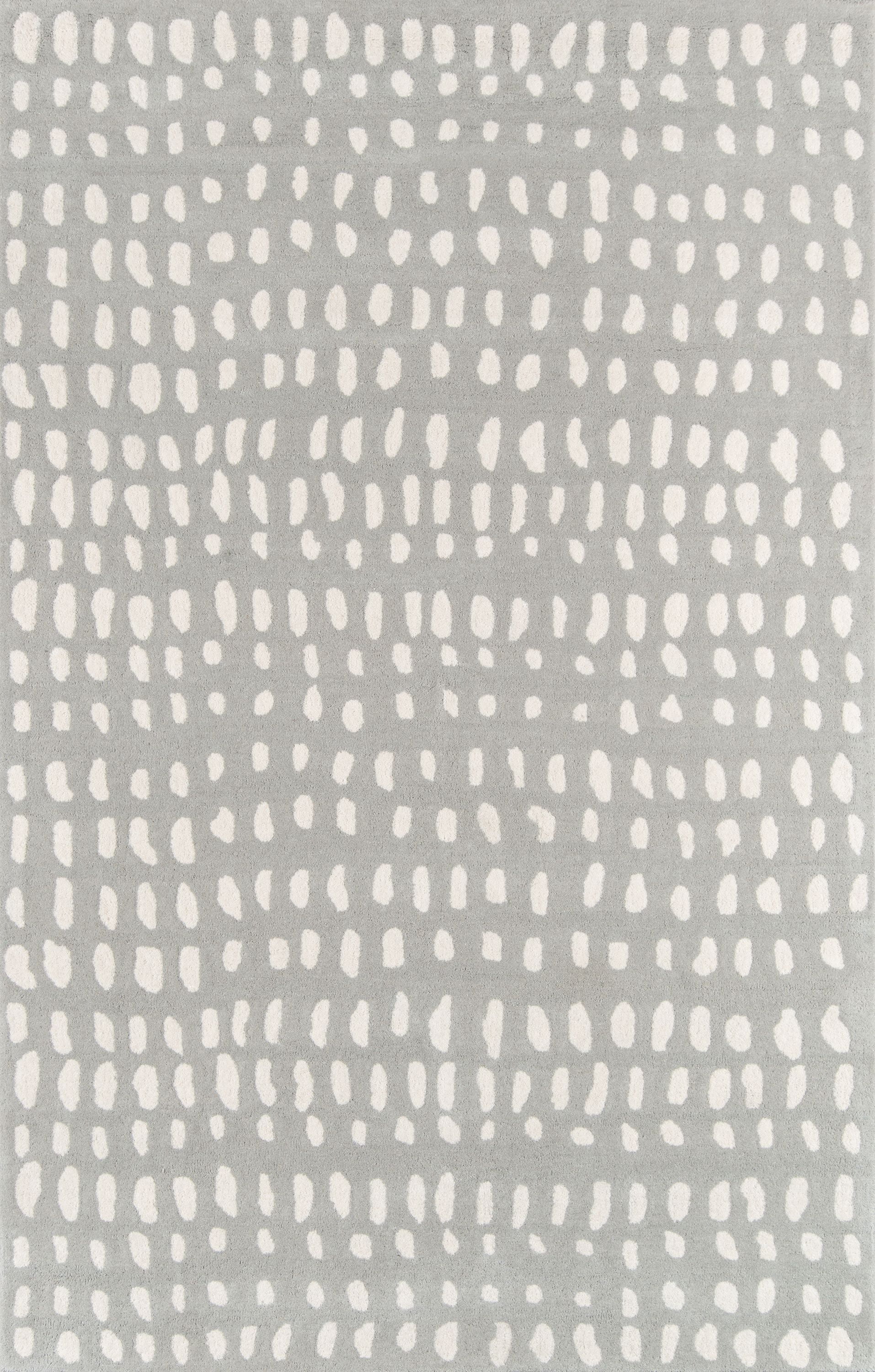 Handmade Gray Wool 9' x 12' Tufted Geometric Area Rug