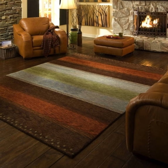 Momeni Desert Gabbeh 5'3" X 8' Contemporary Hand Knotted Wool Rug