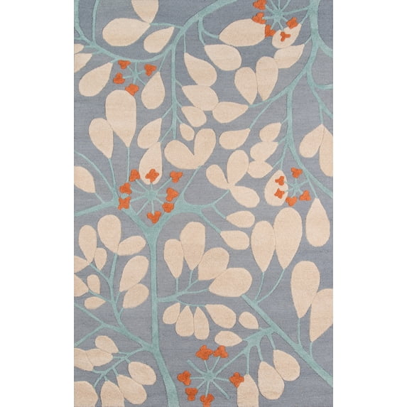 Momeni Dunes Floral Area Rug,Gray,Beige,Orange,Multi-color