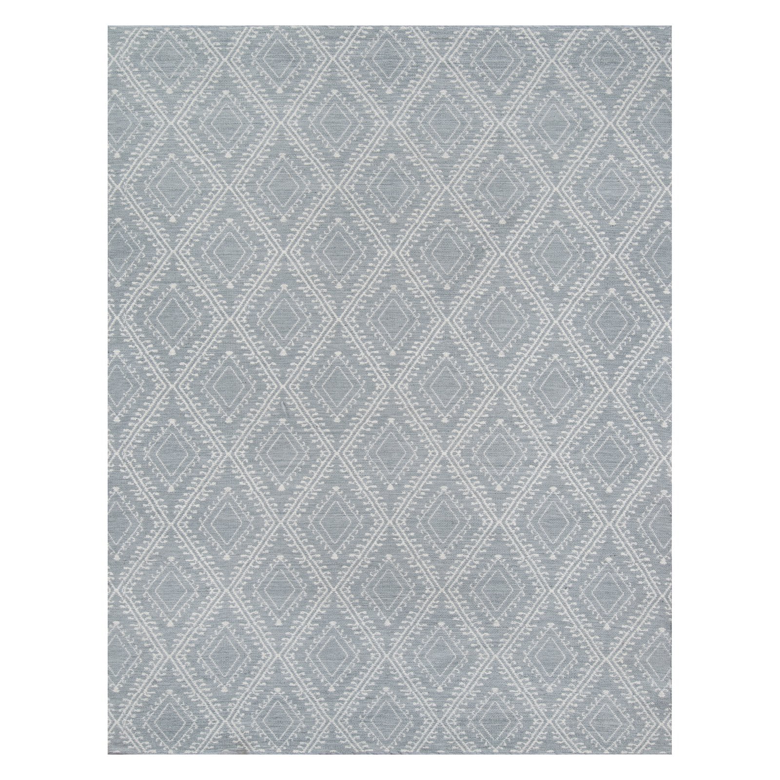 Easton Handwoven Gray Geometric Flatweave Synthetic Rug, 2' x 3'