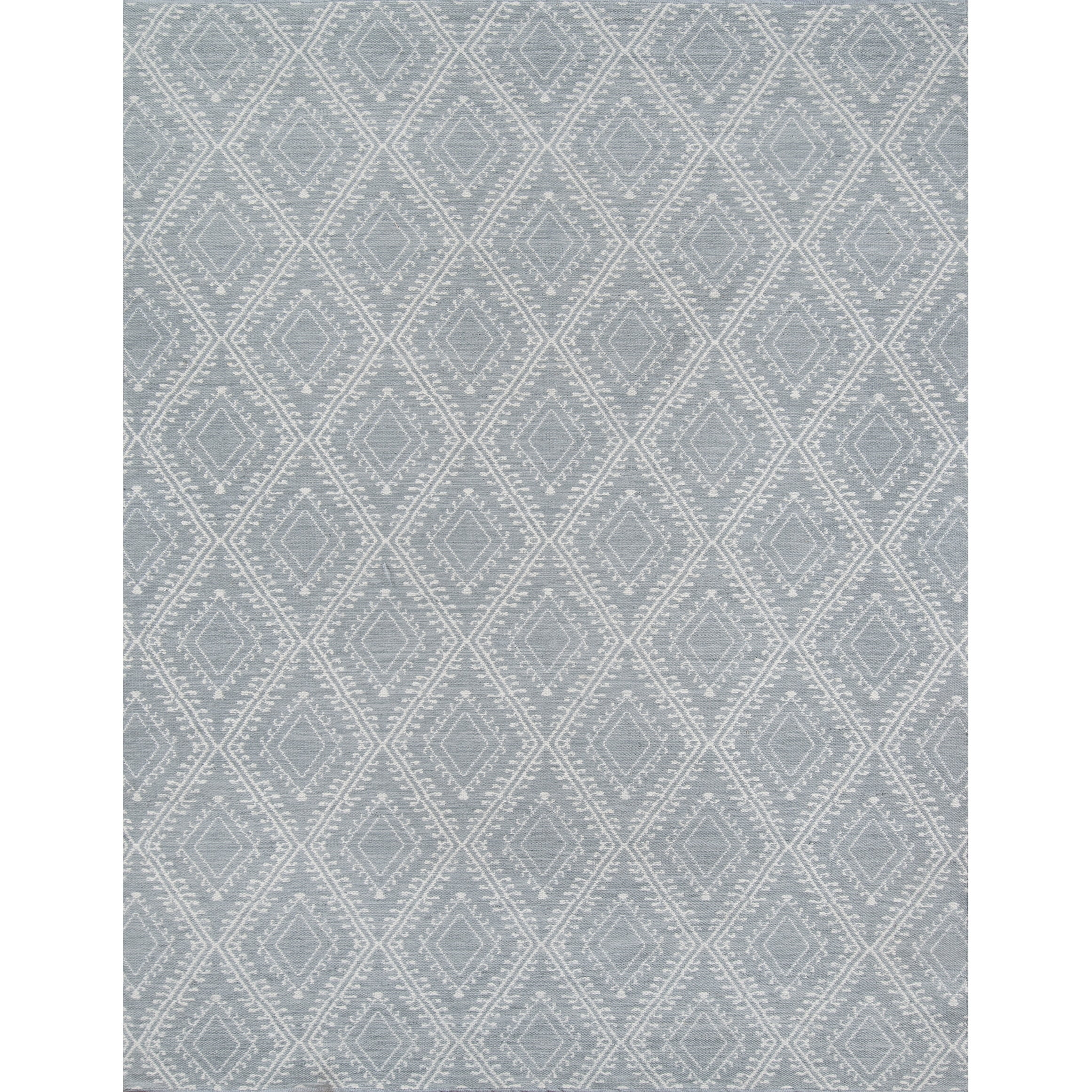 Easton Handwoven Gray Geometric Flatweave Synthetic Rug, 2' x 3'