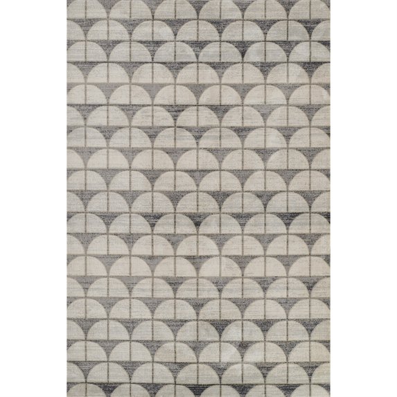 Momeni Edition Geometric Polyester Charcoal Area Rug, 7'9" x 9'10" Sized Rug for Living Room, Bedroom, Dining Room, and Kitchen