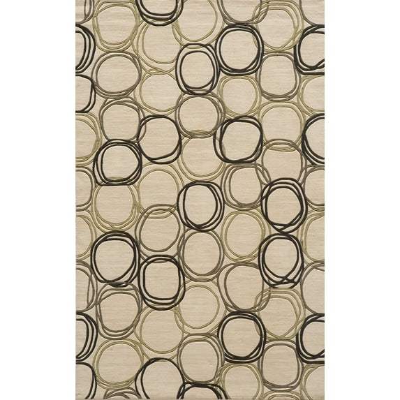 Momeni Elements Geometric & Abstract Modern Area Rugs, Ivory