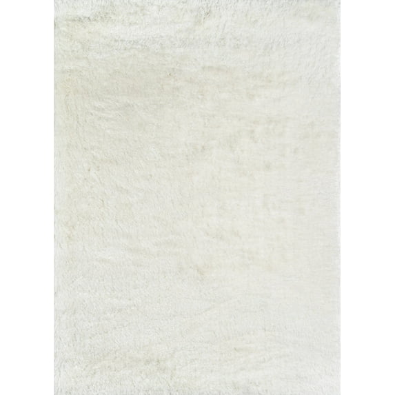Momeni Enchanted Shag Solid Print Area Rugs, Off-White,96"x120"