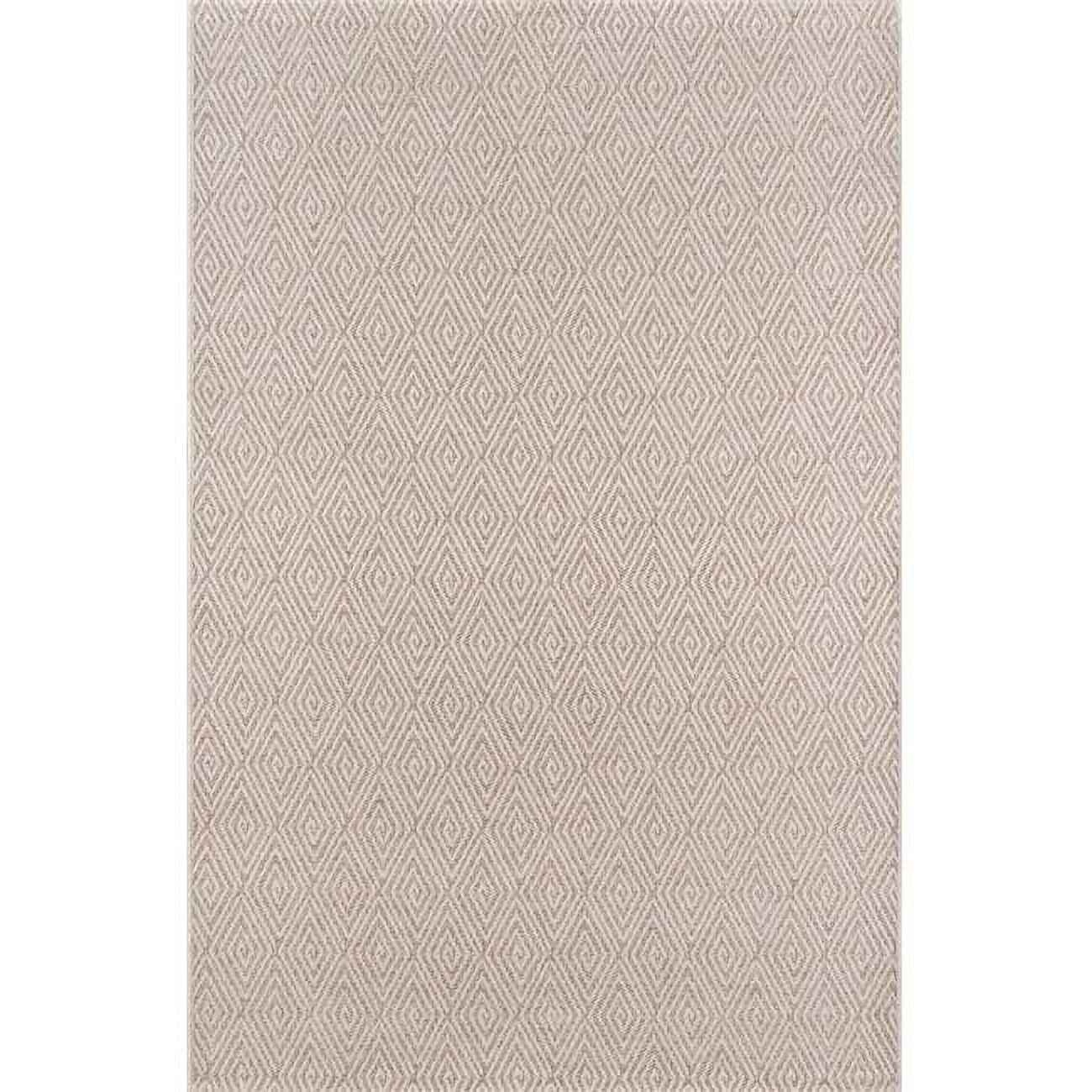 Natural Geometric Pattern Rectangular Polypropylene Rug
