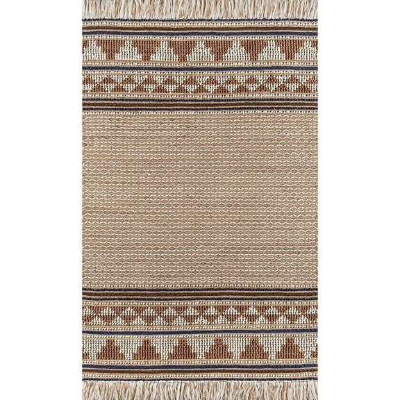 Momeni  Esme Handmade Southwestern Ivory Cotton and Wool Area Rug 2' x 3' 2' x 3' Indoor,Accent Rectangle