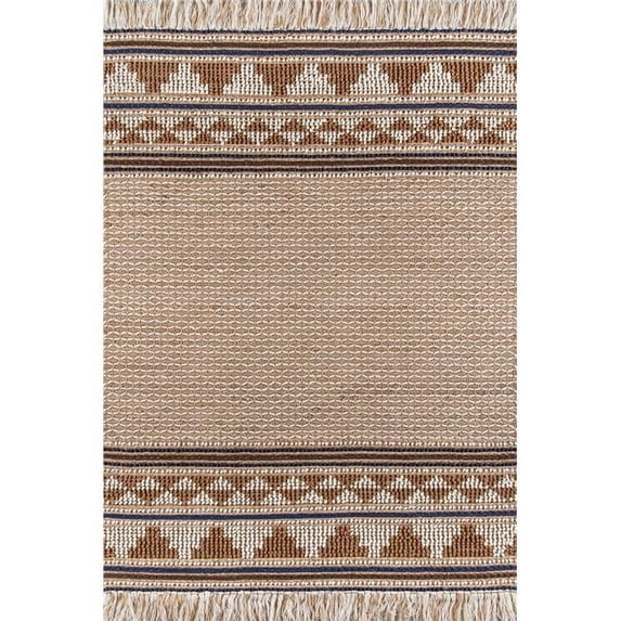 Momeni Esme Wool and Jute Hand Woven Ivory Area Rug 6' X 9'