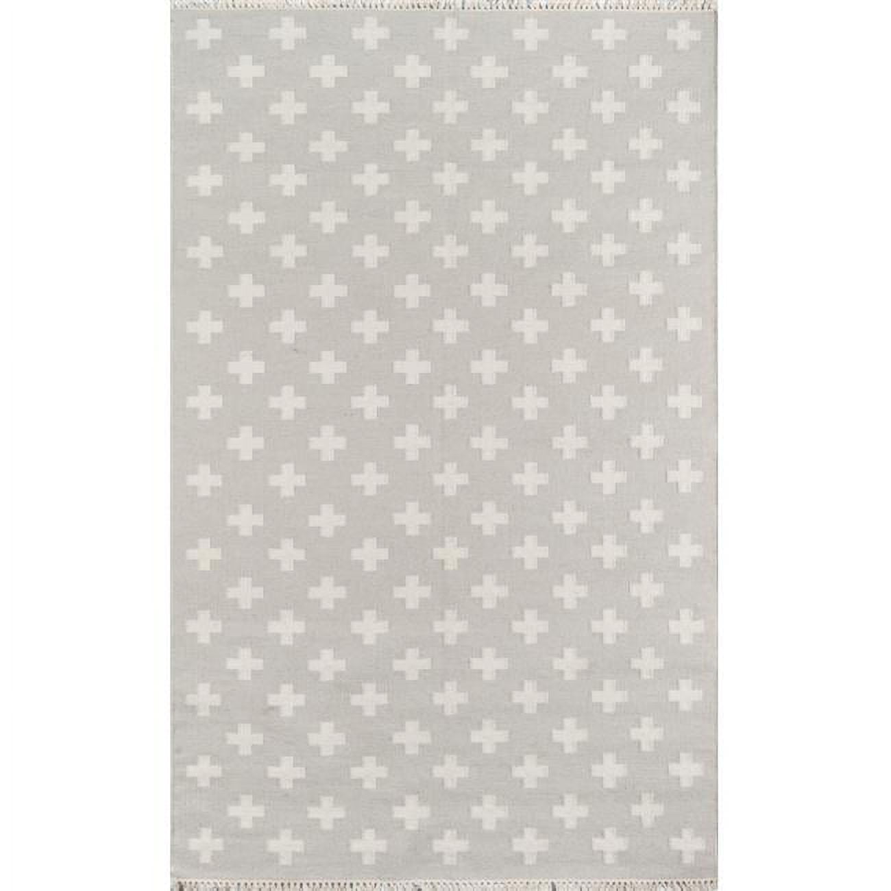 Topanga Modern Geometric Handwoven Wool Gray Area Rug