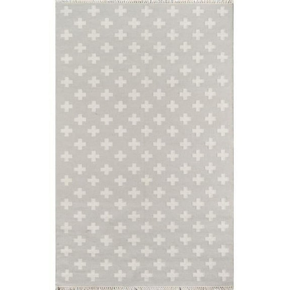 Novogratz by Momeni Topanga Lucille Flat Weave Grey Wool Rug 5' X 7'6"