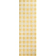 Momeni Geo India Hand Made Wool Geometric Yellow Area Rug 2'3" X 7'6" Runner