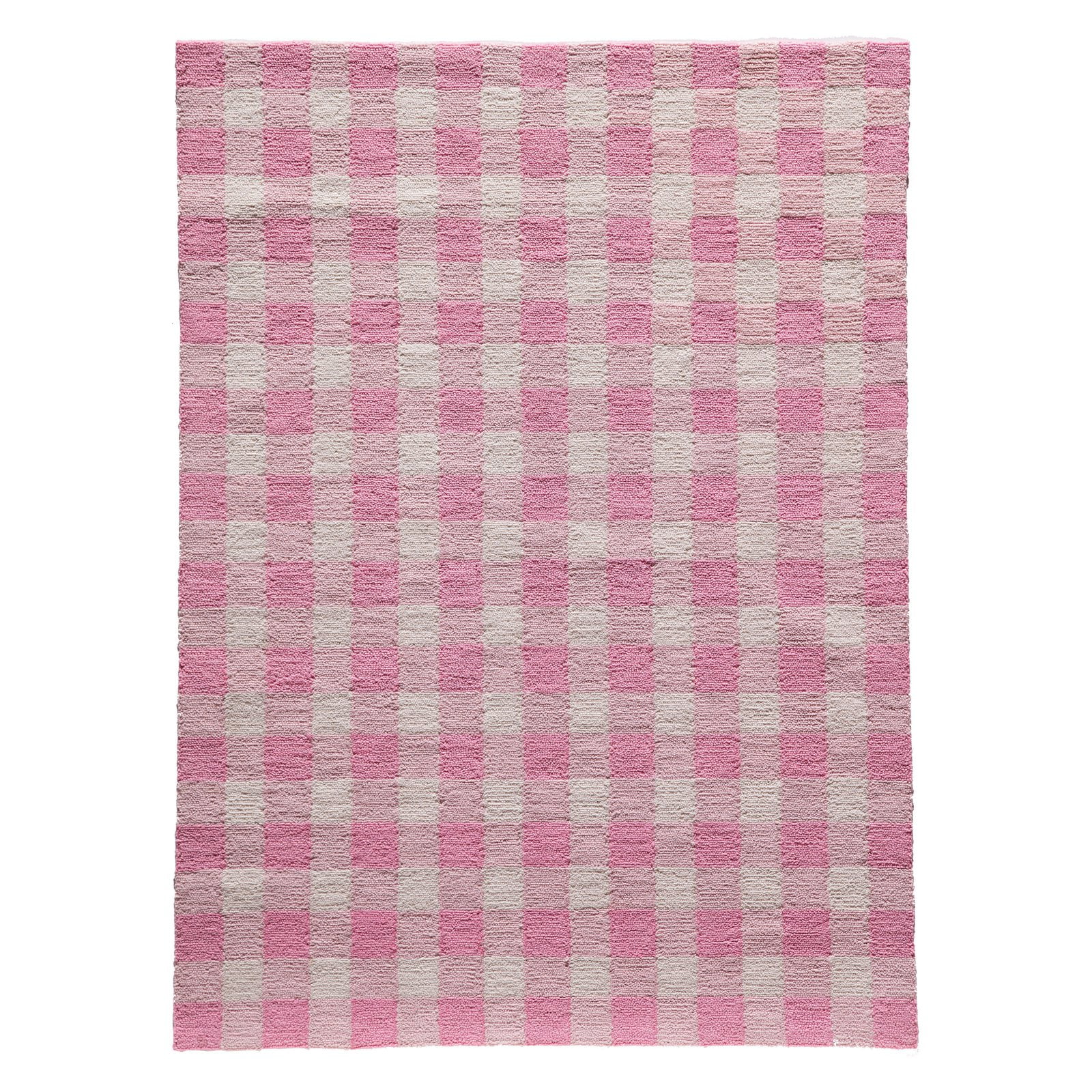 Handmade Pink Floral Tufted Synthetic Runner Rug - 27" x 7"
