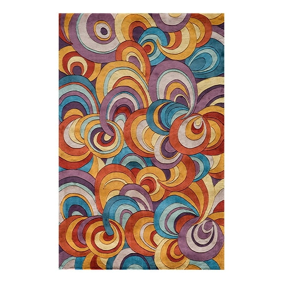 Momeni Geometric & Abstract Modern Contemporary Area Rugs, Multi-color
