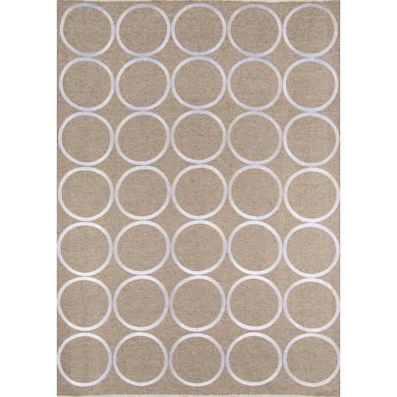 Momeni Geometric Cielo Circles Area Rugs, Brown, 29" x 89"