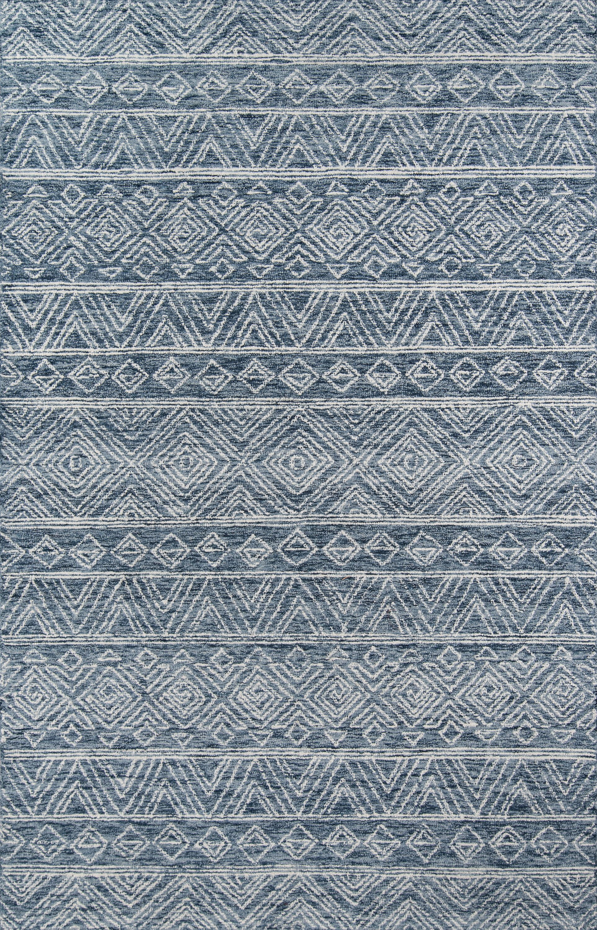 Handmade Mallorca Geometric Wool Area Rug, 9' x 12', Gray