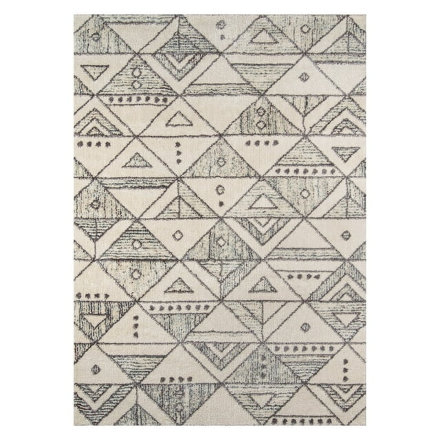 Momeni Geometric Modern Area Rugs, Ivory