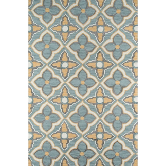 Momeni Geometric Transitional Area Rugs, Blue