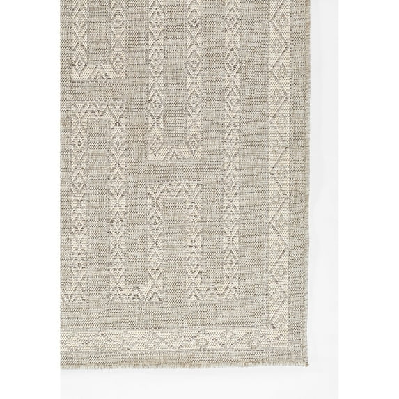 Momeni Hampton Geometric Grey Indoor Outdoor Rug 8' X 10'