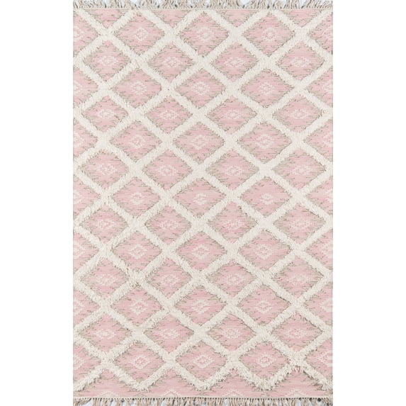 Momeni Harper Hand Made Wool Pink Area Rug 3' X 5'